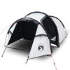 vidaXL Tenda Campeggio a Tunnel 3 Persone Bianca Tessuto Impermeabile