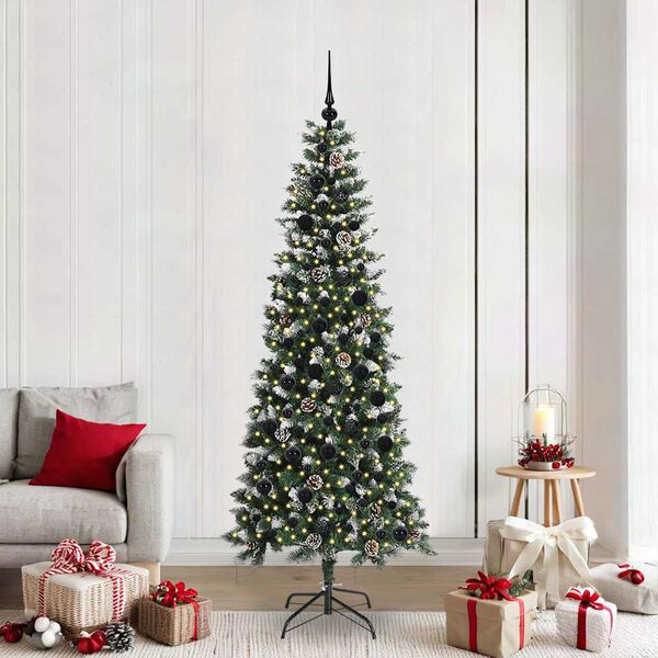 vidaXL Albero di Natale artificiale con 300 LED Verde 210 cm