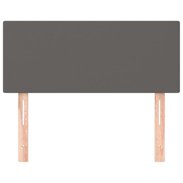 vidaXL Testiera Grigio 90x5x78/88 cm in Similpelle