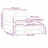 vidaXL Letto a molle con materasso Marrone Scuro 160 x 200 cm Tessuto