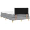 vidaXL Letto a Sorgente LED con led Grigio chiaro 120 x 200 cm Tessuto