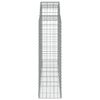 vidaXL Cesti Gabbioni ad Arco 10 pz 200x50x140/160 cm Ferro Zincato