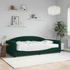 vidaXL Divano Letto con Materasso Verde Scuro 100x200 cm in Velluto