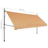 vidaXL Tenda da Sole Retrattile Manuale con LED 350 cm Gialla e Blu