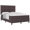 vidaXL Letto a molle con materasso Marrone Scuro 160 x 200 cm Tessuto