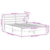 vidaXL Letto senza Materasso Marrone Cera 160x200 cm in Legno di Pino