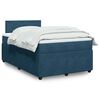 vidaXL Giroletto a Molle con Materasso Blu 120x200 cm in Velluto