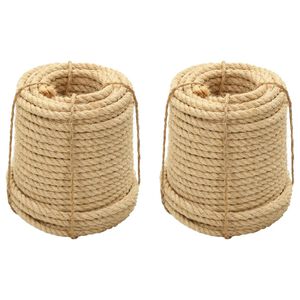 vidaXL Corde in Sisal 2 pz 12 mm 250 m