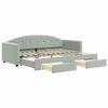 vidaXL Divano Letto Estraibile Cassetti Grigio Chiaro 80x200cm Velluto