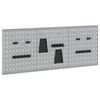 vidaXL Pannello per attrezzi 3 pz Grigio 150 x 1 x 60 cm