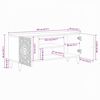 vidaXL Mobile TV Bianco 105 x 33,5 x 46 cm Legno di mango massello