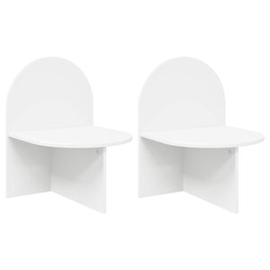 vidaXL Comodino 2 pcs Bianco 48 x 49 x 65 cm Legno ingegnerizzato