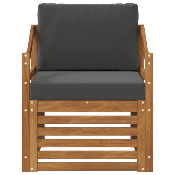 vidaXL Set di divani da esterno Legno di Acacia Massello e Poliestere