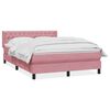 vidaXL Giroletto a Molle con Materasso Rosa 140x210 cm in Velluto