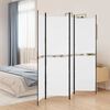 vidaXL Divisorio a 4 Pannelli Bianco 200x180 cm Tessuto