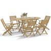vidaXL Set da Pranzo da Giardino 7 pz in Legno Massello di Acacia