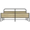 vidaXL Giroletto senza Materaso in Metallo Rovere Sonoma 180x200 cm