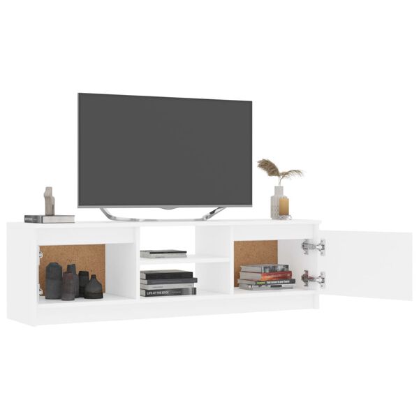 vidaXL Mobile Porta TV Bianco 120x30x35,5 cm in Legno Multistrato