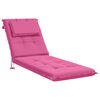 vidaXL Cuscino per Lettino GEMERT 100% Poliestere Rosa 190 x 50 x 9 cm