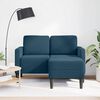 vidaXL Divano 2 Posti con Chaise longue a L Blu 125 cm in Velluto