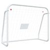 vidaXL Porta da Calcio con Rete Bianca 125x96x60 cm Acciaio Poliestere
