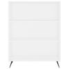 vidaXL Libreria Bianca 69,5x32,5x90 cm in Legno Multistrato