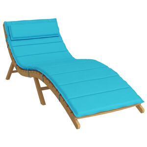 vidaXL Cuscino per Lounger Sole Turchese 178 x 60 x 4 cm