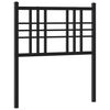 vidaXL Testiera in Metallo Nero 80 cm