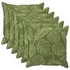 vidaXL Federa 6 pz HOUTEN Design a foglia 60 x 60 cm Poliestere