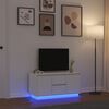 vidaXL Mobile Porta TV con Luci LED Bianco 100x41x50 cm
