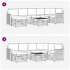 vidaXL Set divani 8 pcs Naturale e Antracite Legno di Acacia Massello