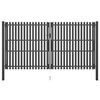 vidaXL Cancello per Recinzione da Giardino in Acciaio 400x200 cm Antracite