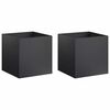 vidaXL Vaso da giardino 2 pz Nero 35 x 35 x 35 cm