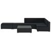 vidaXL Set Mobili da Giardino 6 pz con Cuscini in Polyrattan Nero