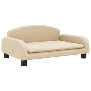 vidaXL Divano per Bambini Crema 70x45x30 cm in Tessuto