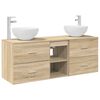 vidaXL Set di Armadi da Bagno 3 pz Rovere Sonoma 49,5 x 41 x 64,5 cm