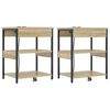 vidaXL Armadio da Notte 2 pz Rovere Sonoma 41 x 31 x 51 cm