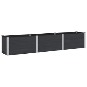 vidaXL Letto rialzato da giardino Nero 300 x 50 x 54 cm