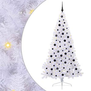vidaXL Albero di Natale artificiale Bianco 210 cm PVC e Acciaio