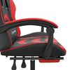 vidaXL Sedia da Gaming con Poggiapiedi Nero e Rosso in Similpelle