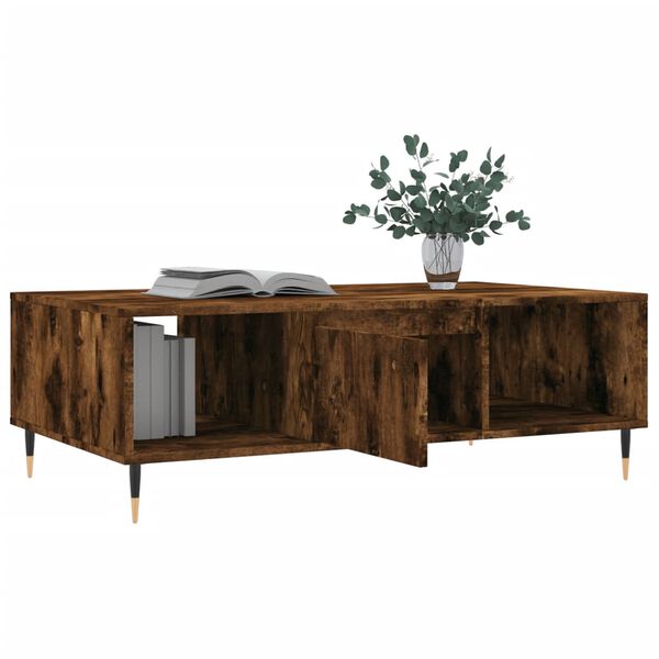 vidaXL Tavolino da Salotto Rovere Fumo 104x60x35 cm Legno Multistrato
