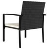 vidaXL Set da Pranzo da Giardino 9 pz in Polyrattan Nero