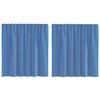 vidaXL Tende in Voile con Tasche per Aste 2 pz Blu Reale