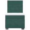vidaXL Giroletto a Molle con Materasso Verde Scuro 90x190 cm Velluto