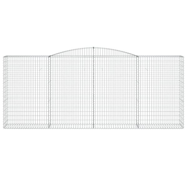 vidaXL Cesti Gabbioni ad Arco 7 pz 400x50x160/180 cm Ferro Zincato