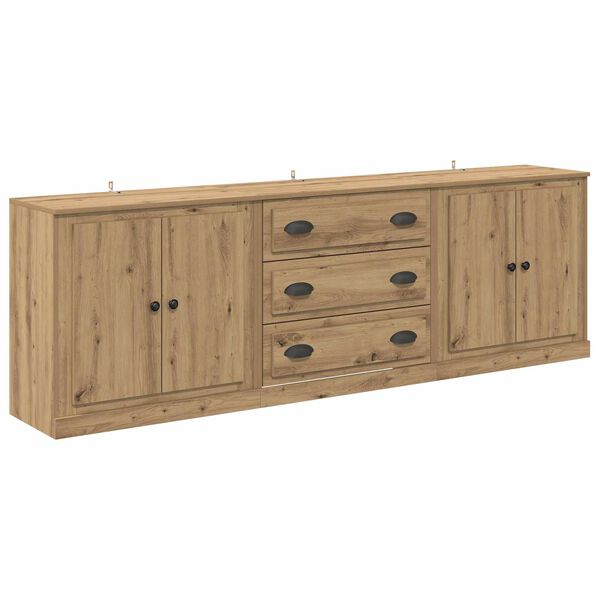 vidaXL Sideboards 3 pcs Rovere Artigianale 210 x 35,5 x 67,5 cm