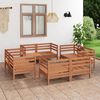 vidaXL Set Salotto da Giardino 8pz Marrone Ambra Legno Massello Pino