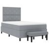 vidaXL Letto a molle con materasso Grigio chiaro 120 x 200 cm Tessuto