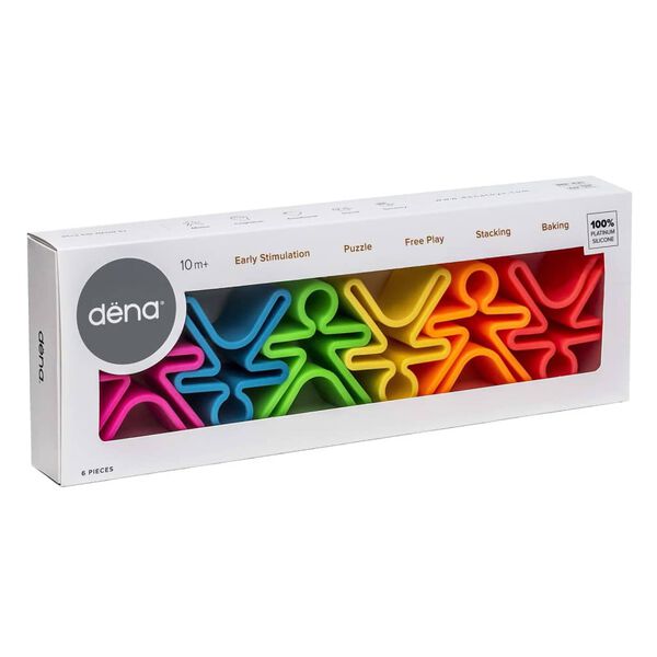 d&euml;na Set di Giocattoli in Silicone Bambini Neon 6 pz