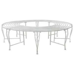 vidaXL Panchina per Alberi 8-Numero di posti &Oslash; 160 x 44 cm Acciaio
